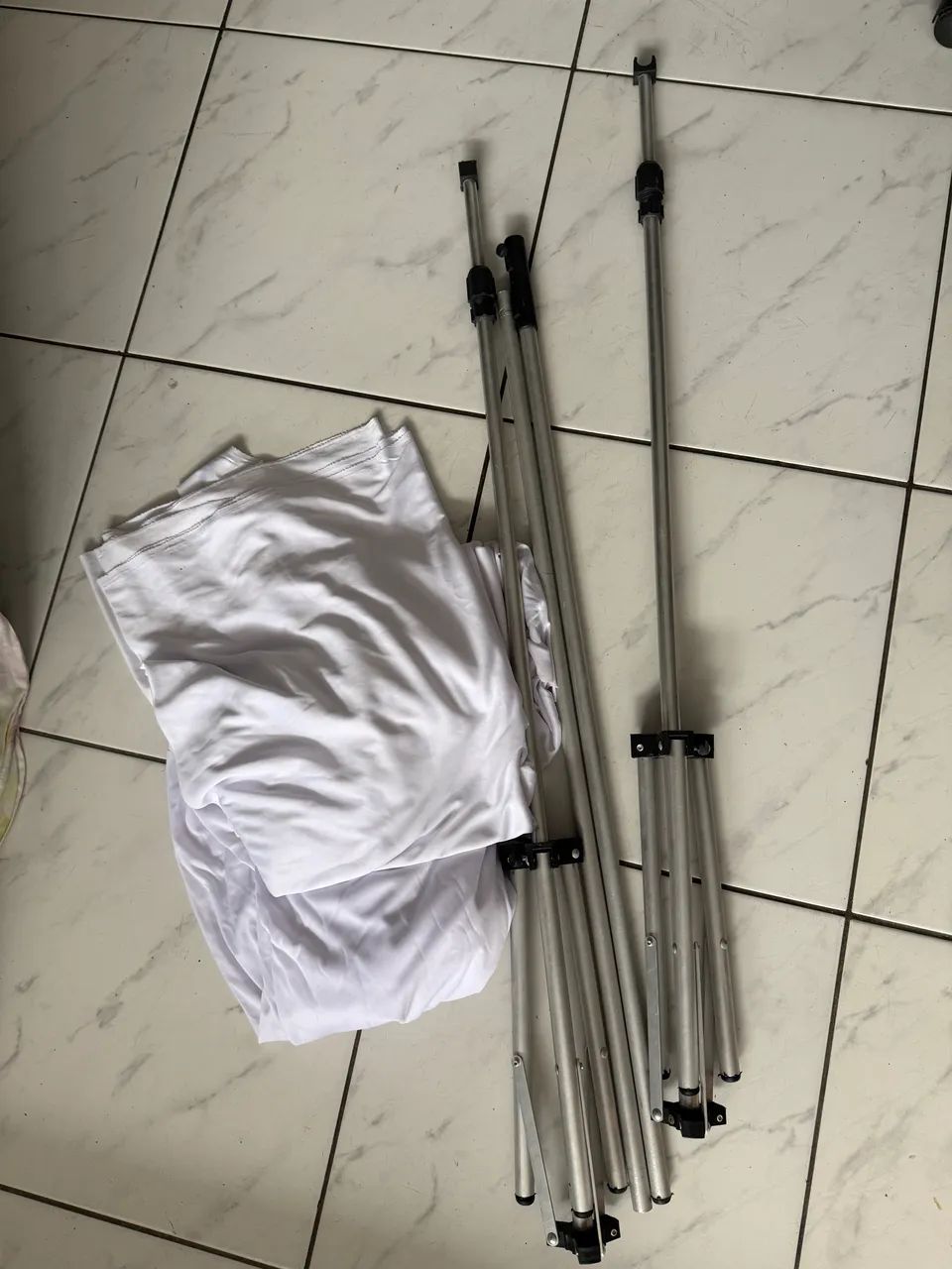 Suporte cenário fotográfico + lençóis  - Foto 2