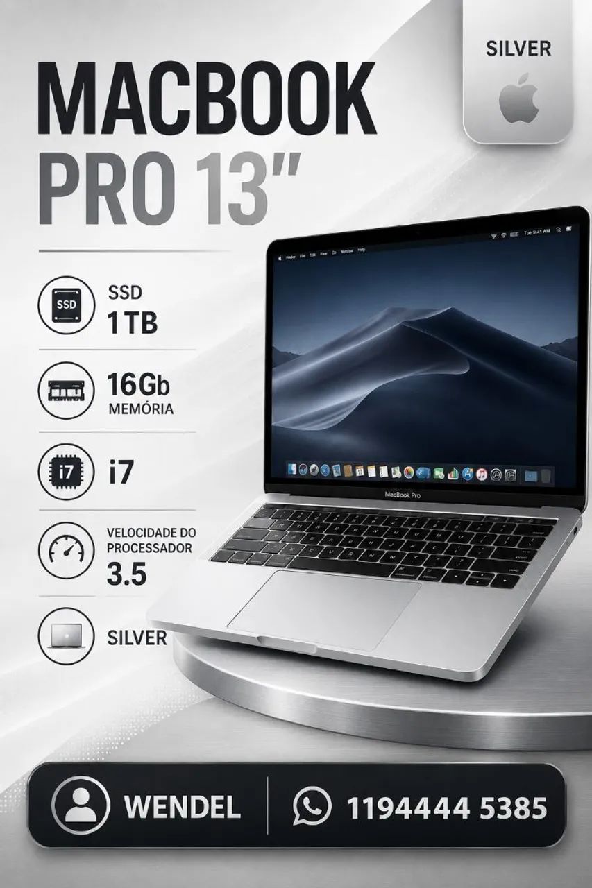 MacBook Pro 13インチ 2017 Core i7 SSD 1Tb Macbook Pro 2017 - i7 - 1TB - Notebooks - Vila Santa Edwiges, São
