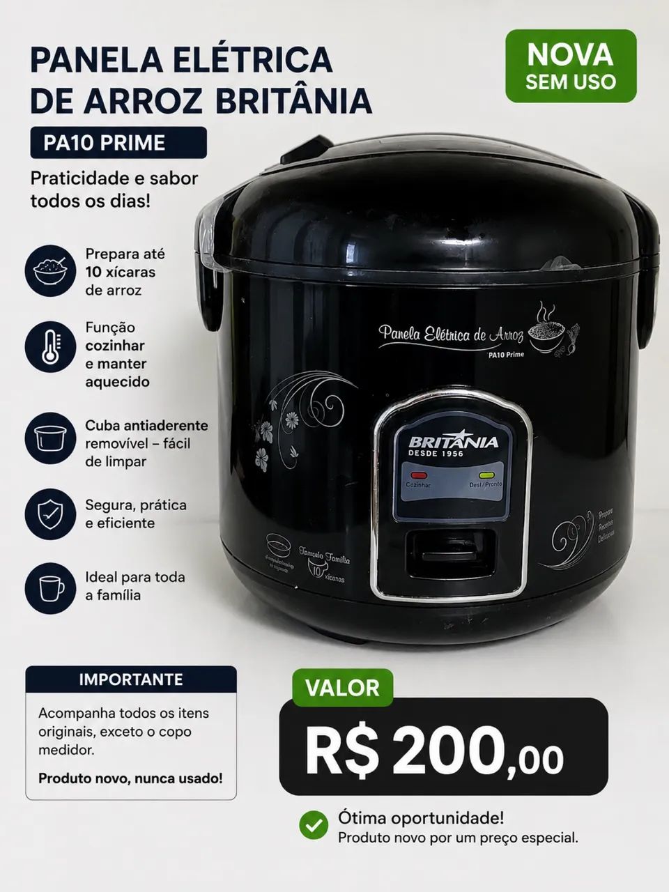 Panela elétrica de arroz 