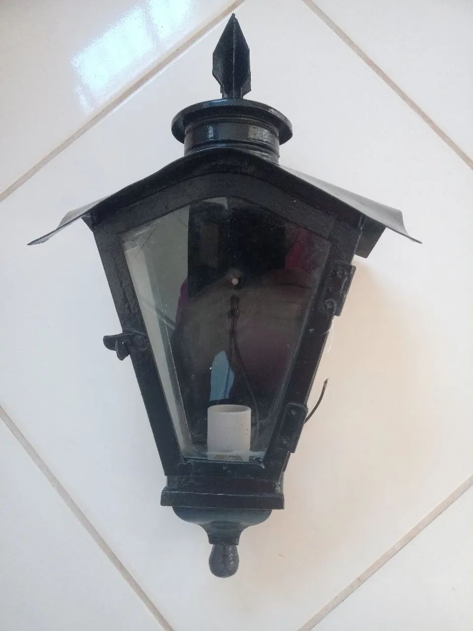Luminária Antiga de Parede Material Forte 
