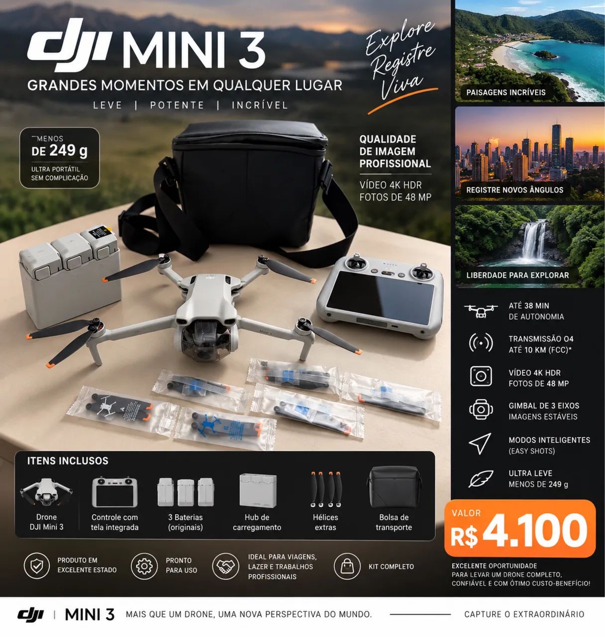 Dji mini 3 fly more combo - Foto 2