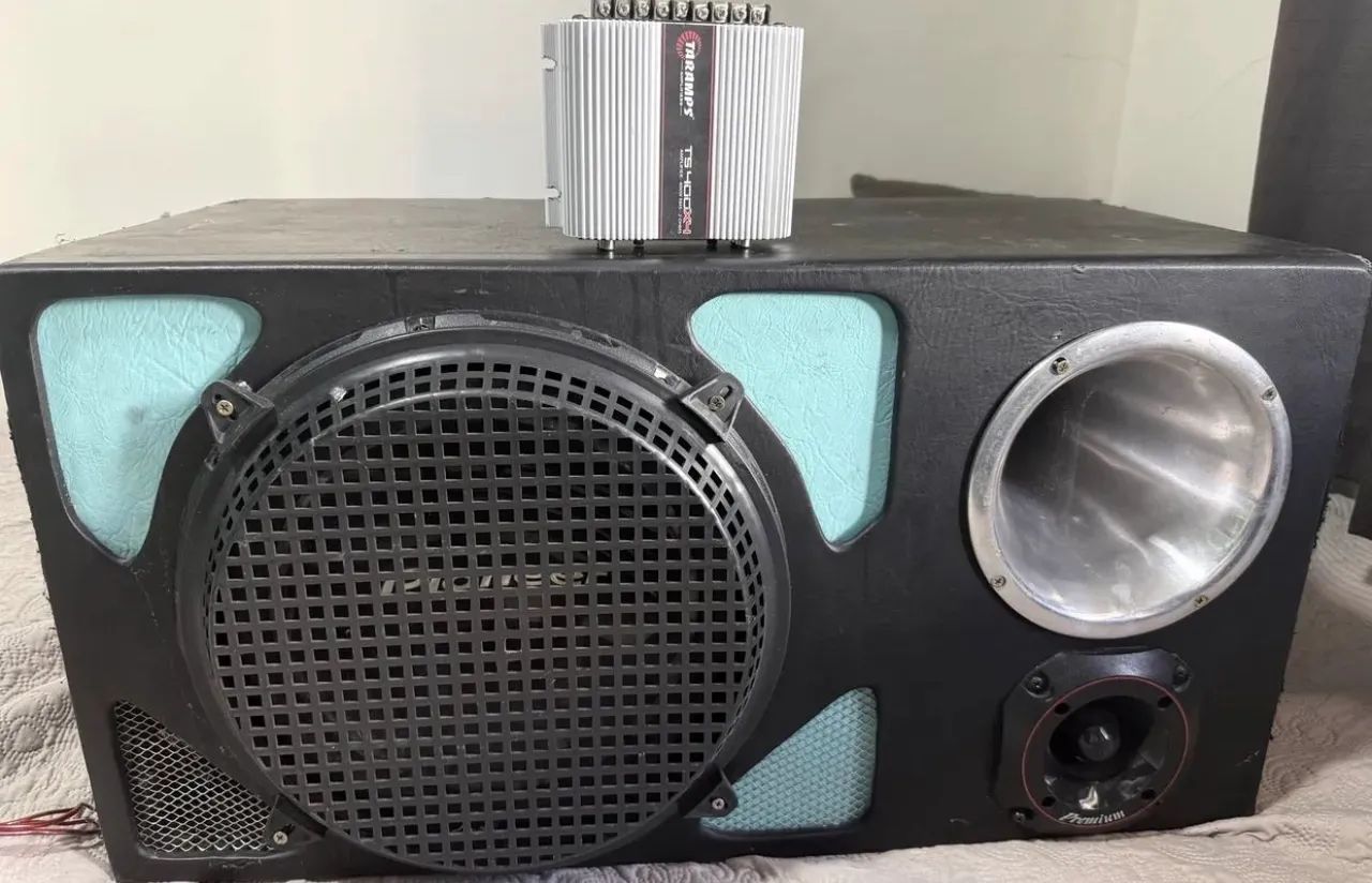 Caixa Automotiva + módulo potência 400W RMS - só a vista / Pix 