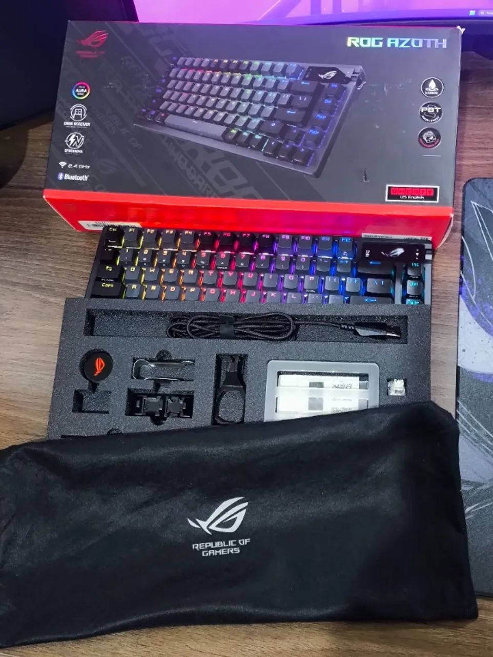 Teclado Asus ROG Azoth + Harpe Ace Aimlabs - Foto 2