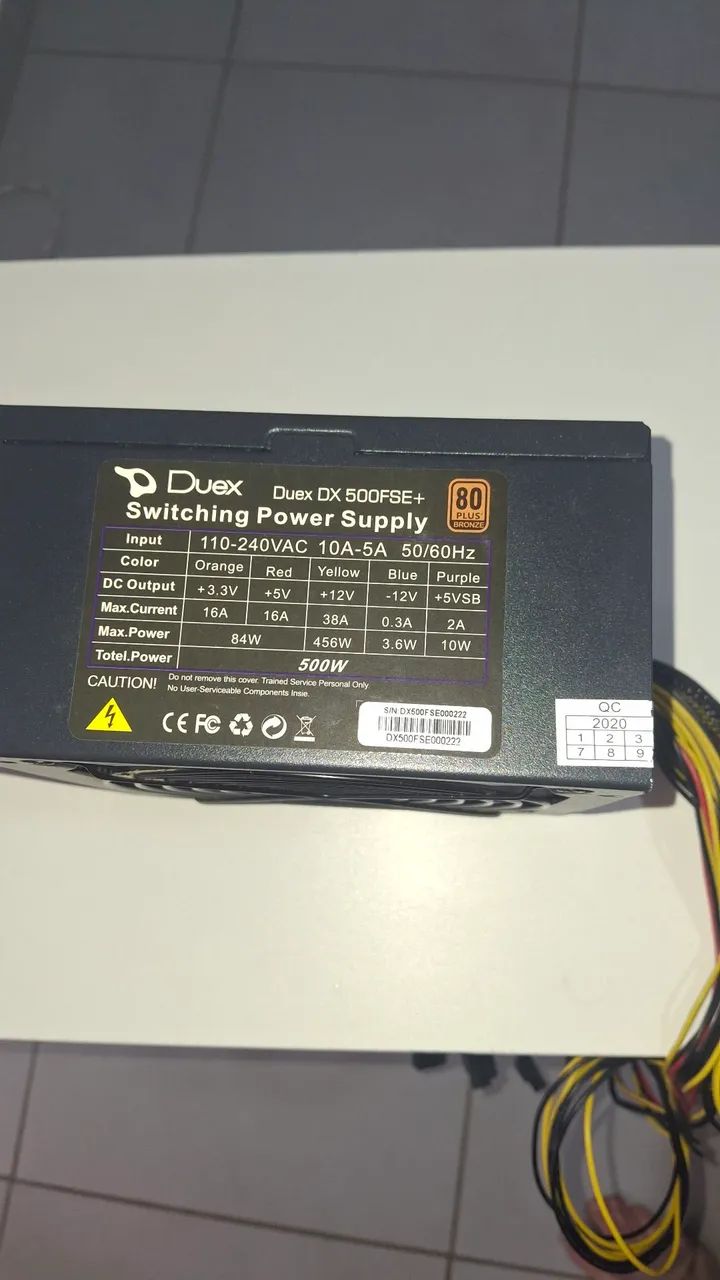Fonte de Alimentação ATX 500W Duex DX500FSE+<br> - Foto 2