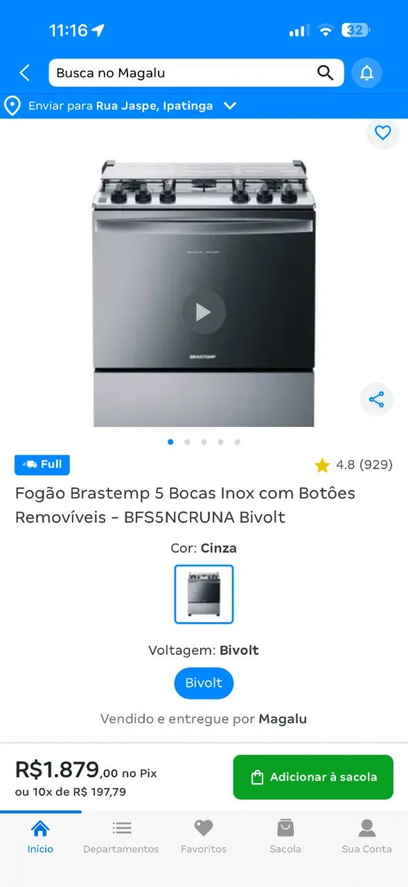 Fogão 5 bocas Brastemp  - Foto 2