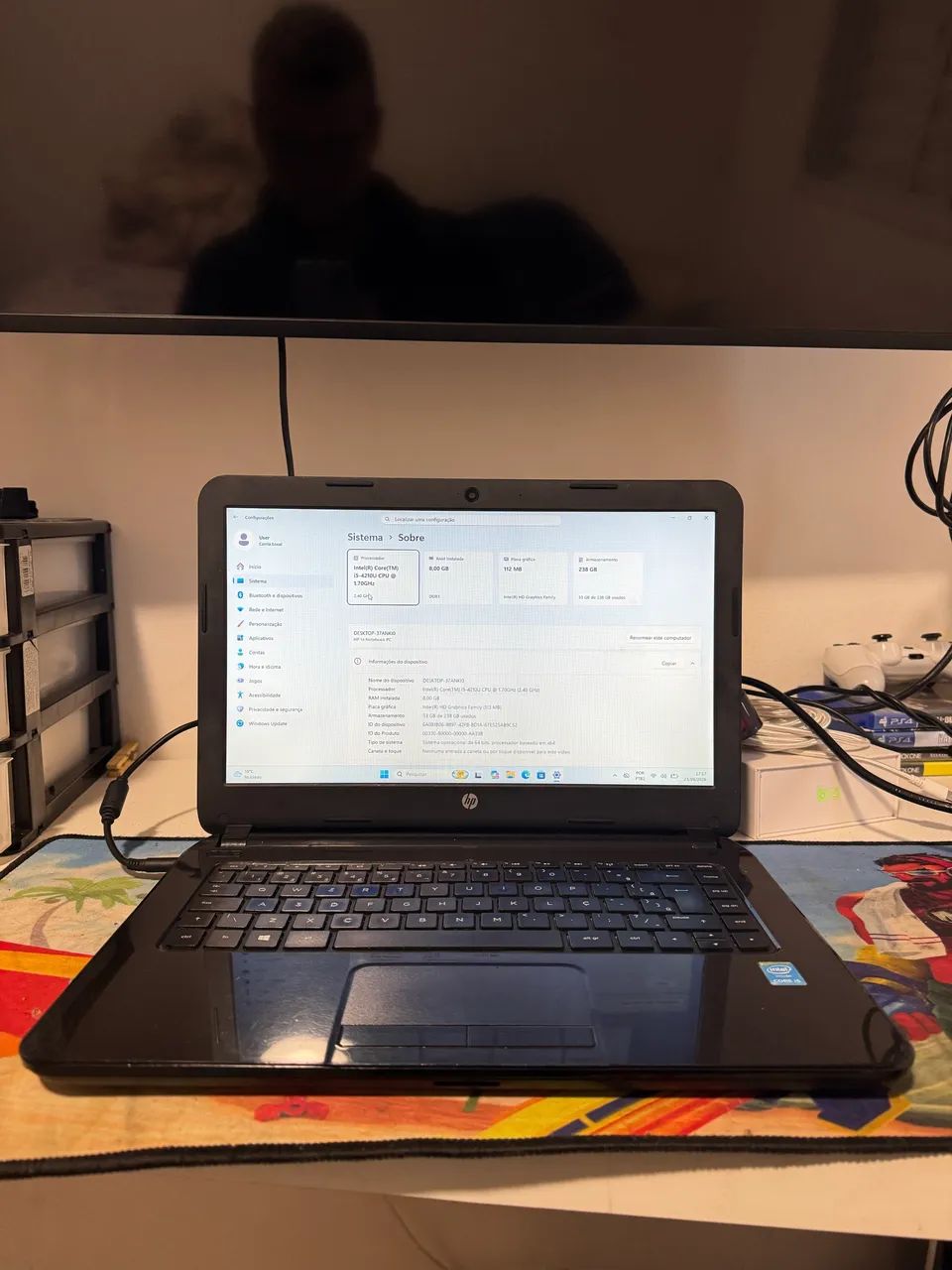 notebook HP - i5 com ssd e 8gb ram - Foto 3