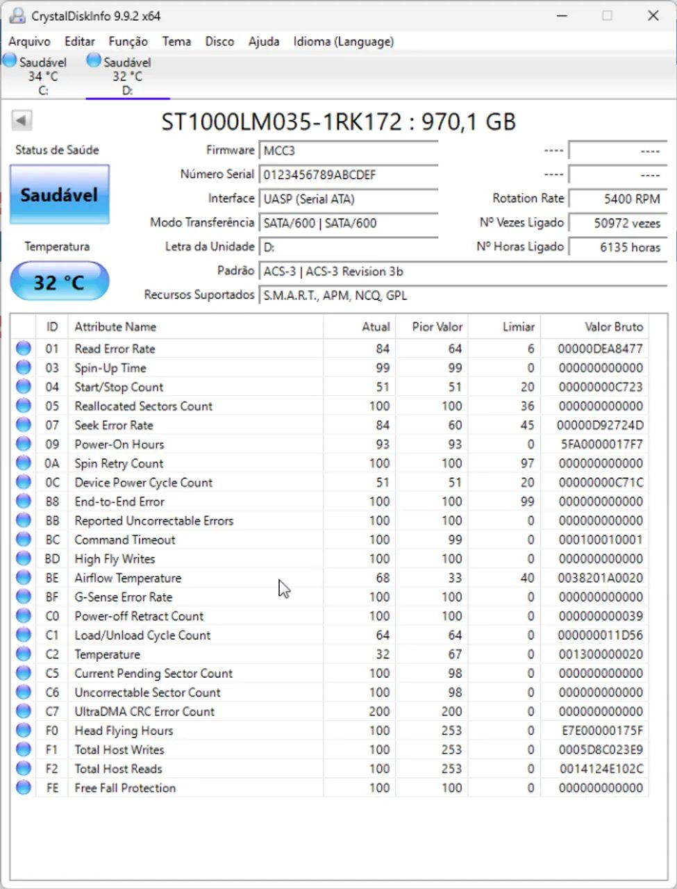 Vendo HD Notebook Seagate 1 TB Usado - Foto 3
