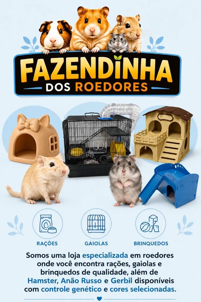 Hamster e acessórios 