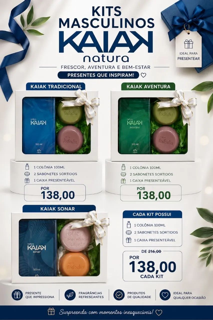 Kits Natura e Avon Dia dos Pais 