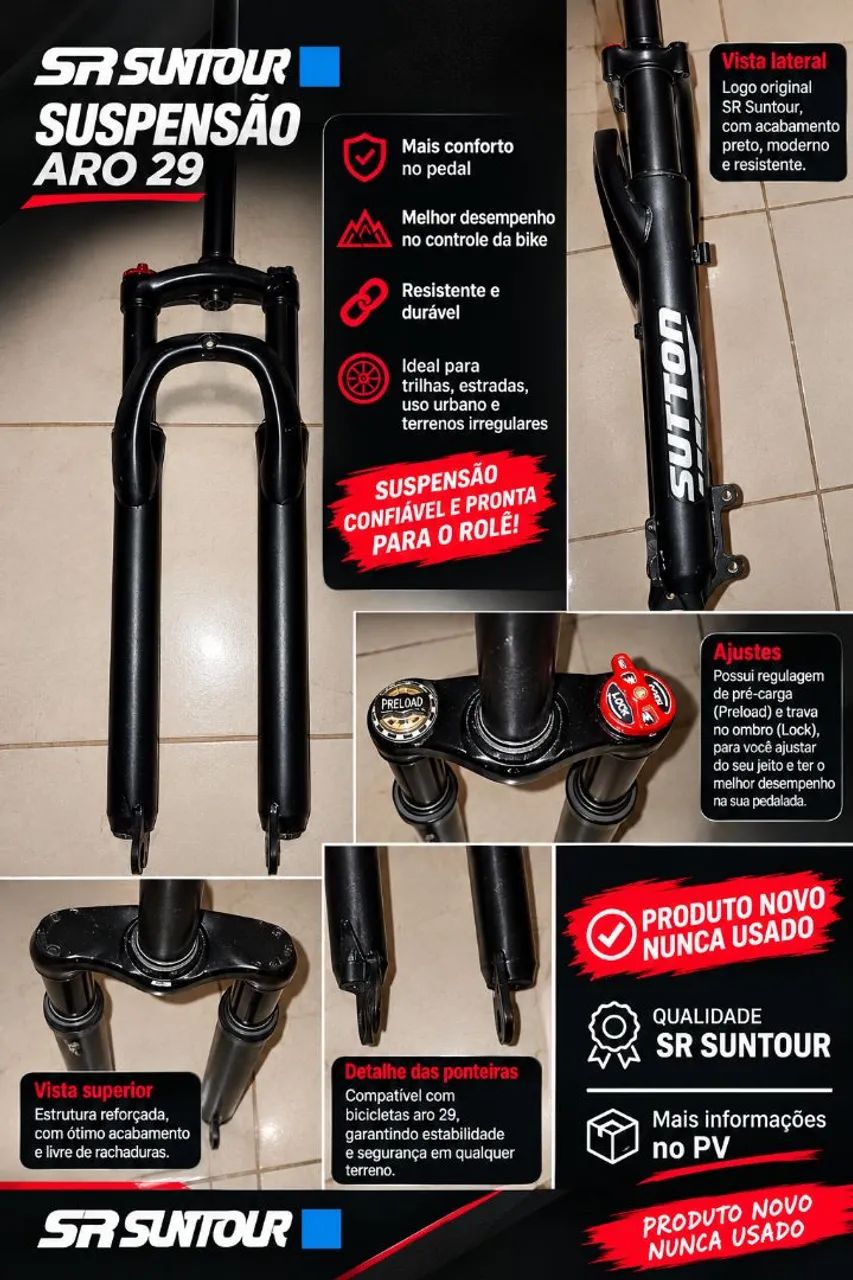 Amortecedor MTB aro 29 