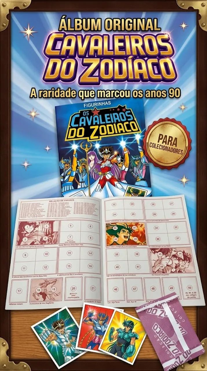 Álbum De Figurinhas Cavaleiros Do Zodíaco Anos 90