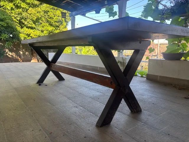 Mesa de madeira maciça Rústica   - Foto 3