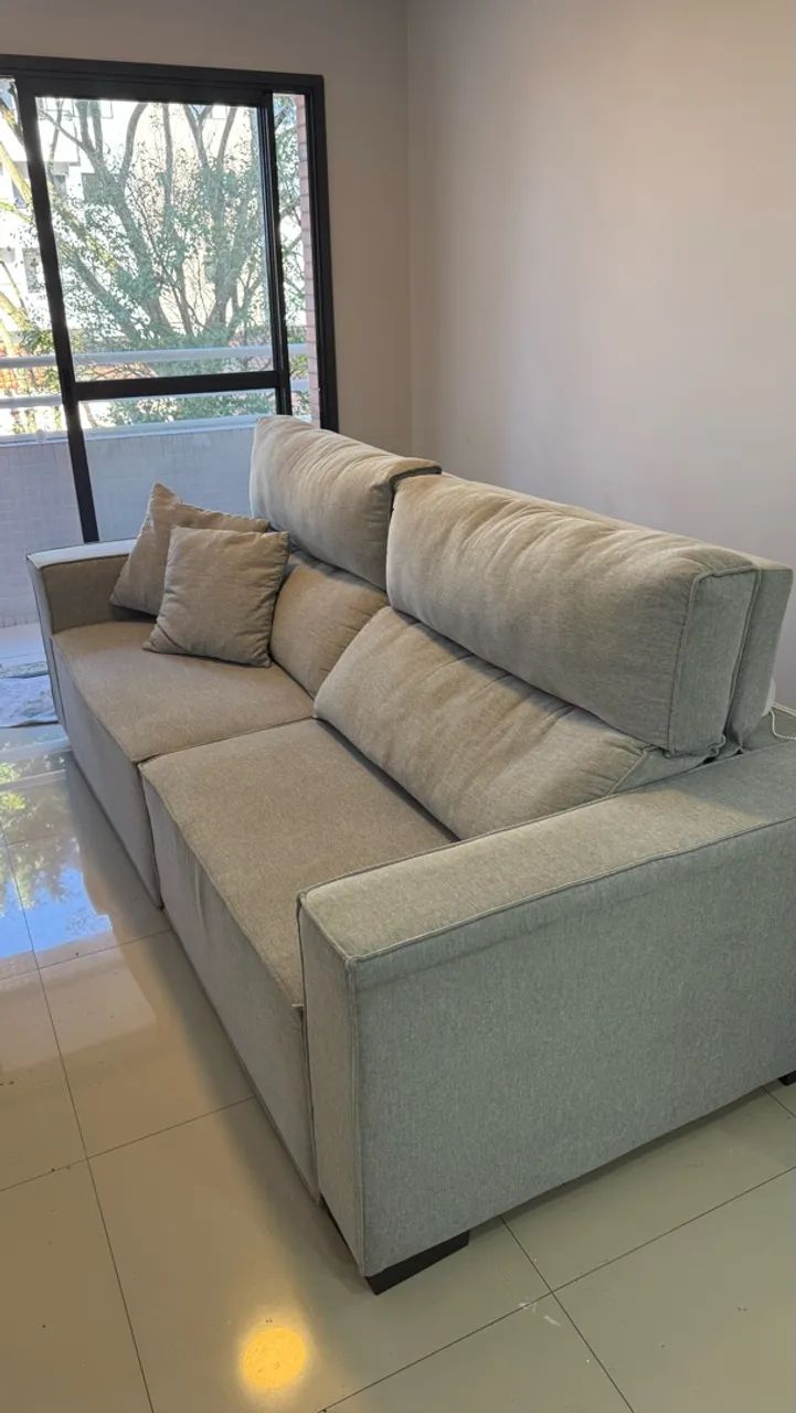 Sofá retrátil em linho - Foto 3
