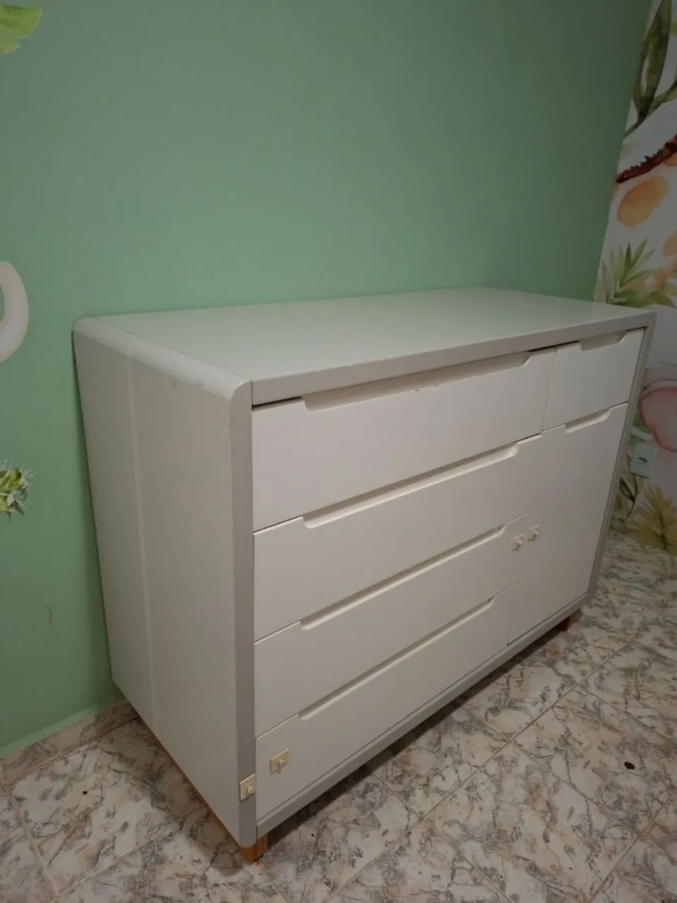 Cama + Comoda + Prateleira Quarto Bebe  - Foto 2