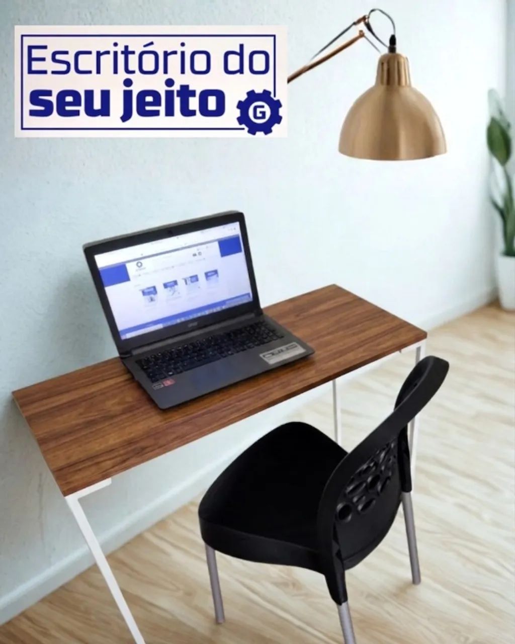 Escrivaninha NOVA Mesa de Escritório Industrial Multiuso para Notebook Computador Estudo - Foto 3