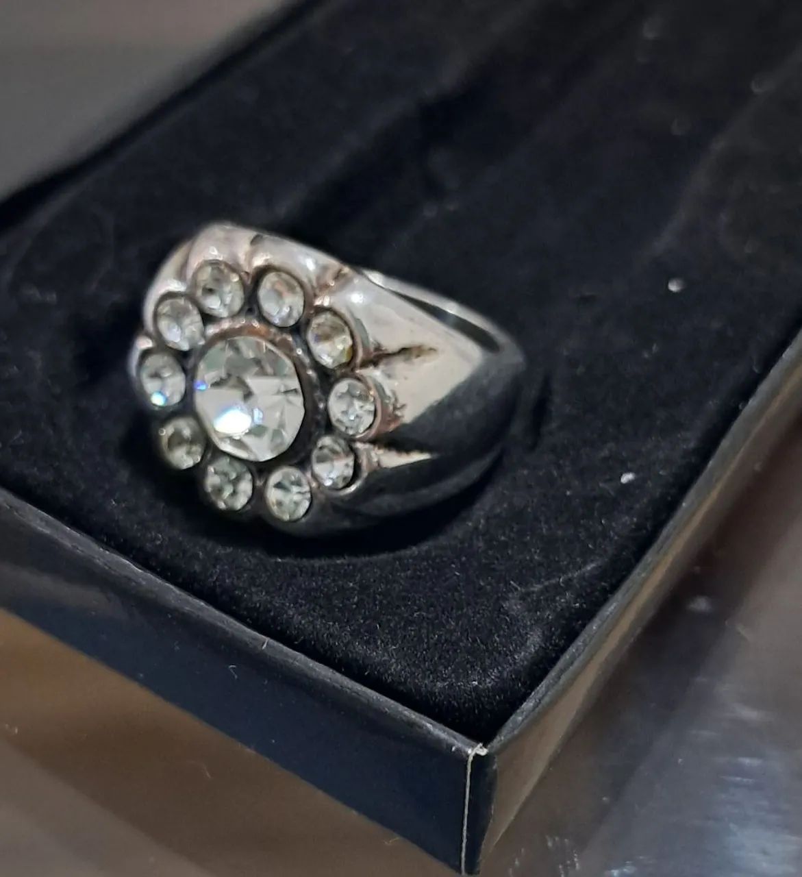 Anel de prata com zirconia