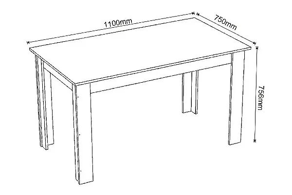 Mesa de Jantar Califórnia C/4 Cadeiras MDP rn7 S  - Foto 2