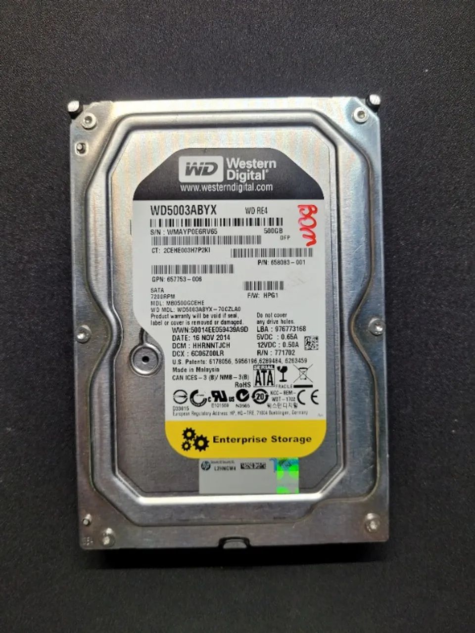 HD WD Enterprise 500GB