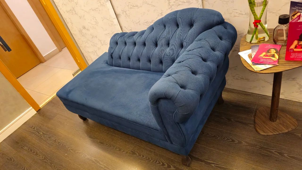 Recamier Divã Cancun 140cm com Capitonê