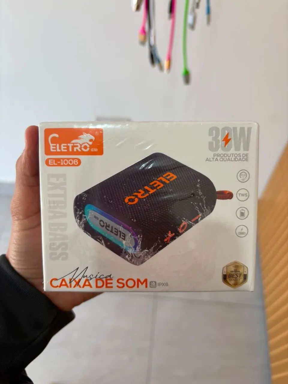 Caixa de Som Bluetooth Eletro EL-1006 30W - IPX6 Resistente à Água