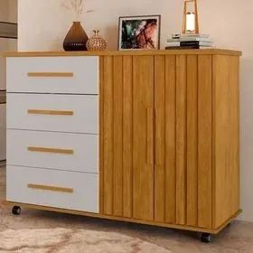 Cômoda 2 Portas e 4 Gavetas Ripado - (Oferta)!!! - Foto 2