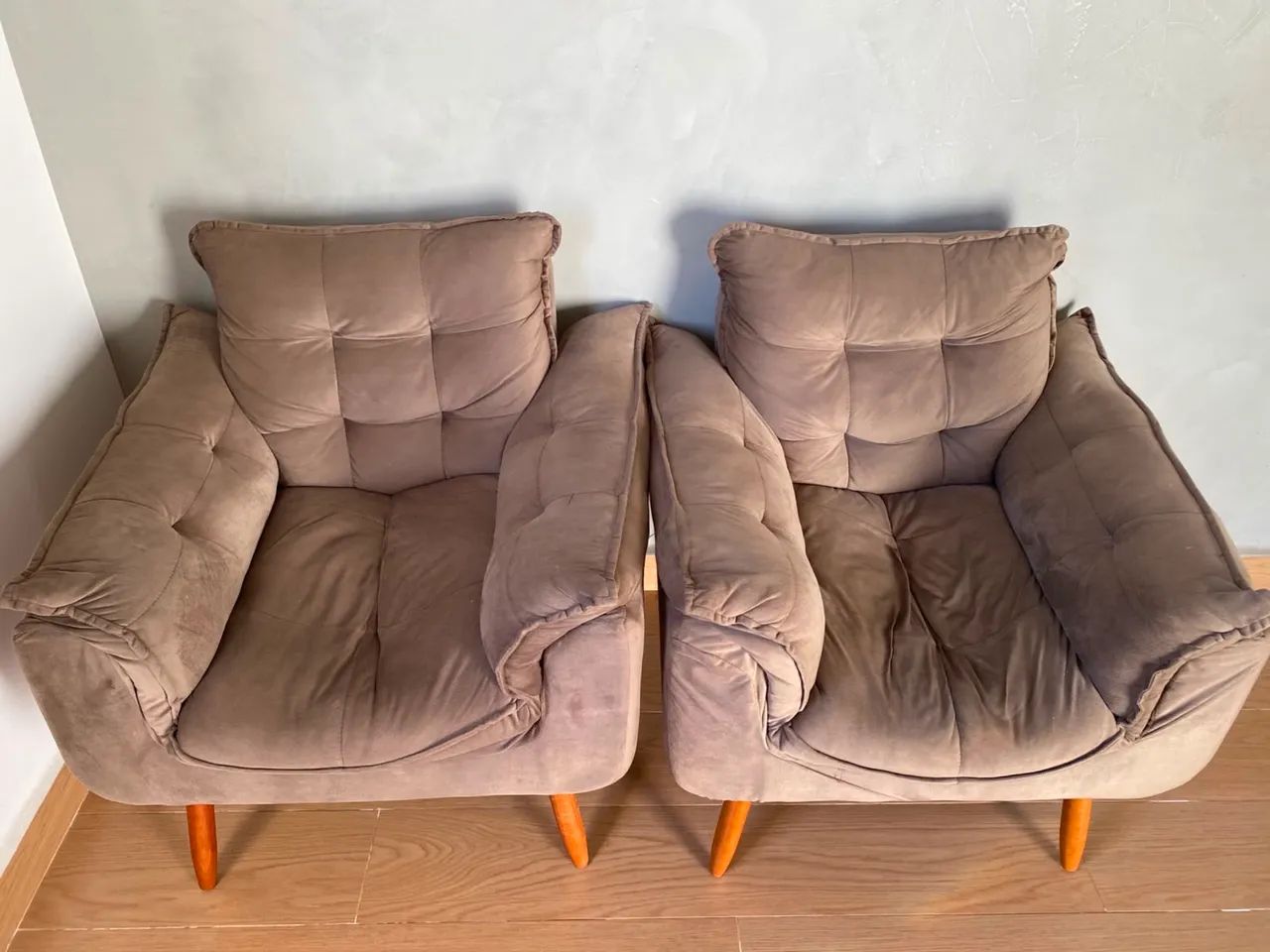 Conjunto com 2 Poltrona (Opala em Veludo)