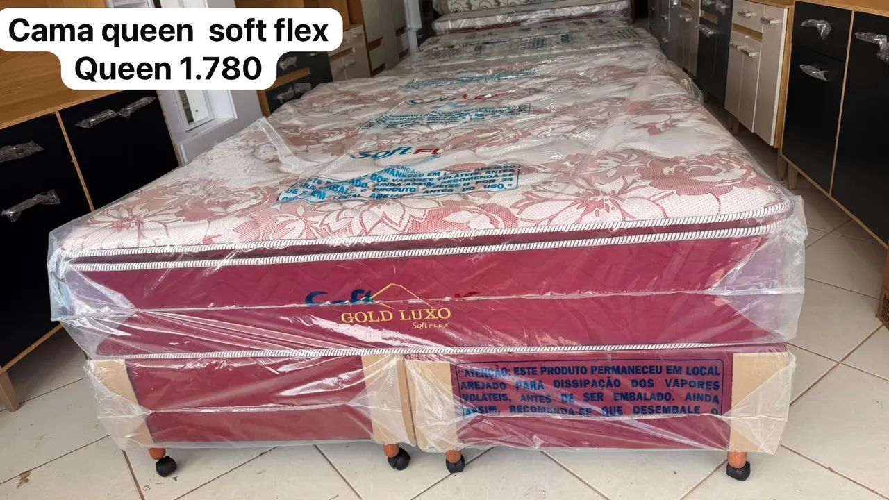 CAMA BOX QUEEN MOLAS ENSACADAS NOVA 