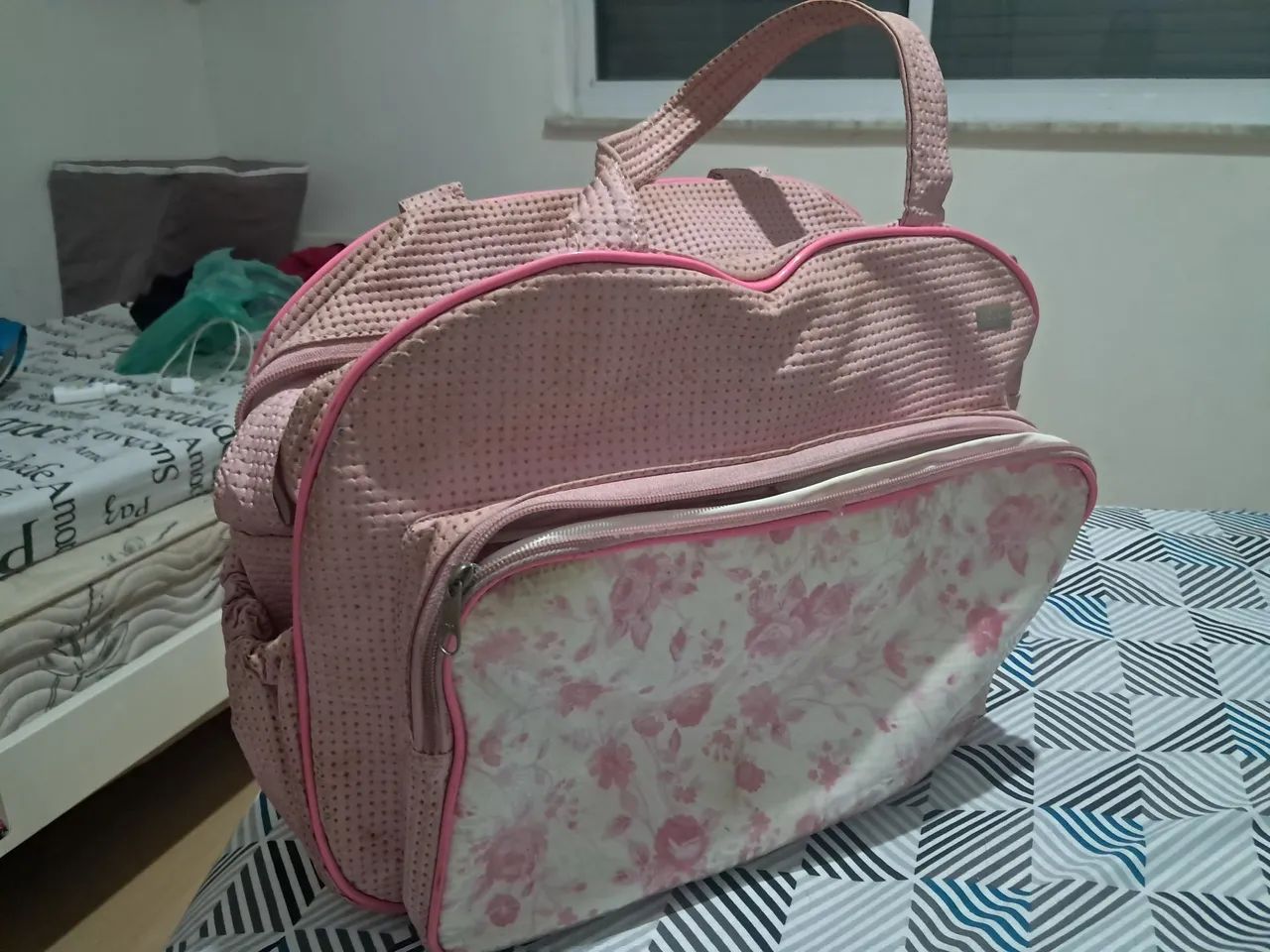 Bolsa Maternidade Rosa - Foto 4