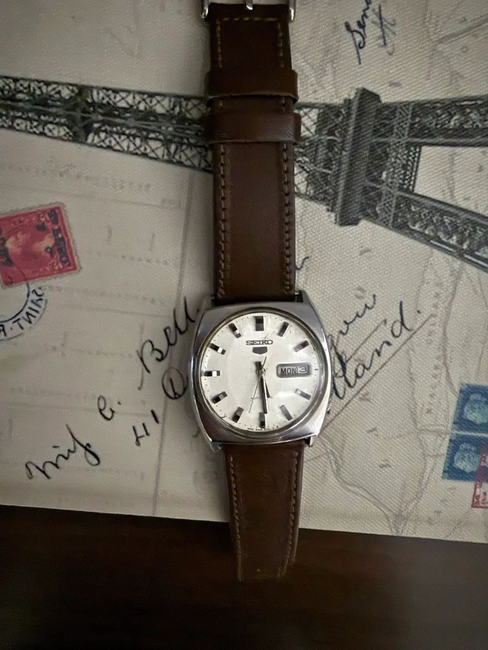 SEIKO 6119 mostrador champanhe -japan 