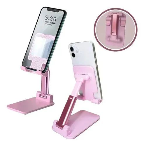 Suporte para celular ou tablet com ajuste de altura - Tem espelho 