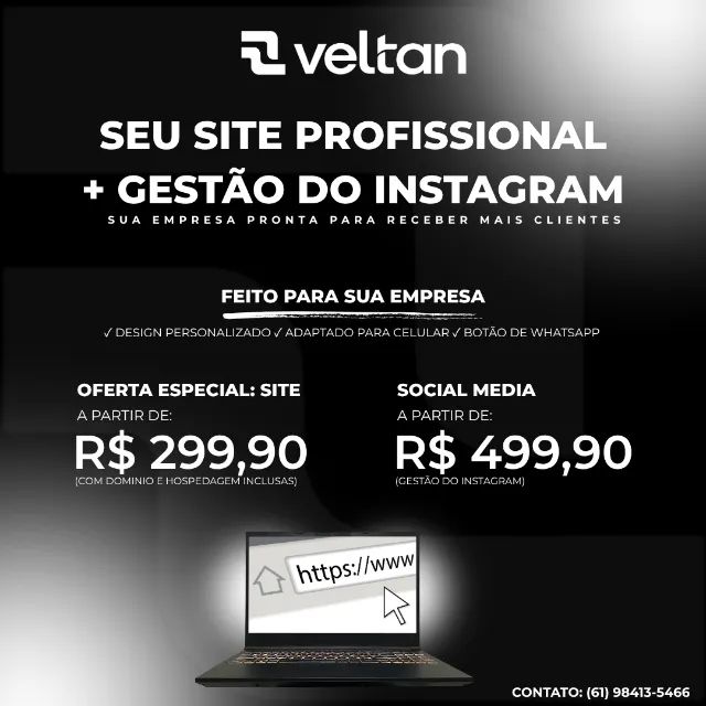 Criação de Sites e Gerenciamento de Instagram para as empresas