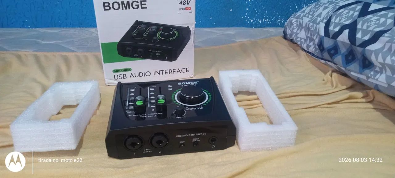 Interface de áudio bomge BMG 48v 24 bits 