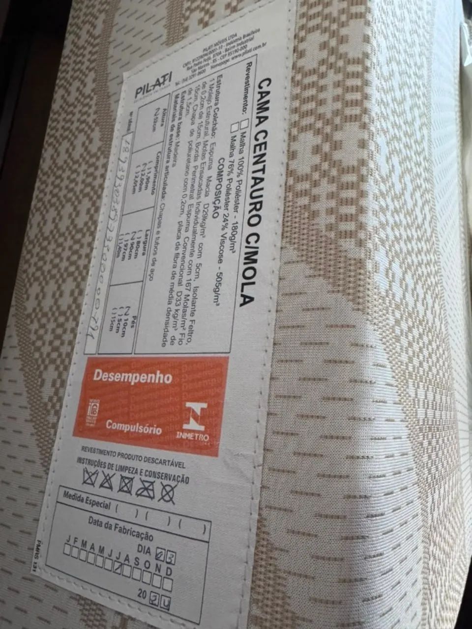 CAMA MOTORIZADA CENTAURO BEGE COM COLCHAO SEM GRADE SEM RODIZIOS PILATI - Foto 2