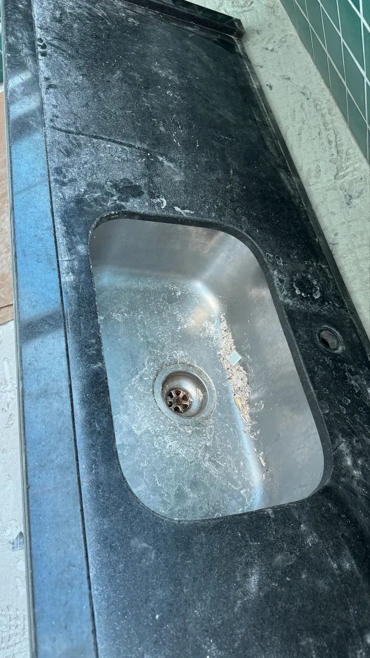 Bancada granito com pia em alumínio  - Foto 2
