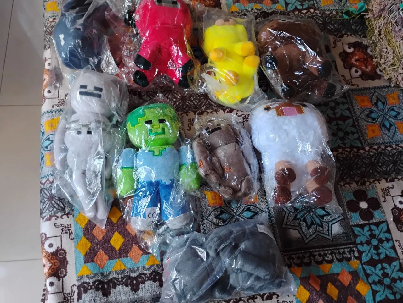 Bonecos de pelúcia minecraft 
