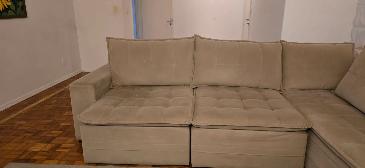 SOFÁ CANTO RETRÁTIL COM CHAISE - Foto 5