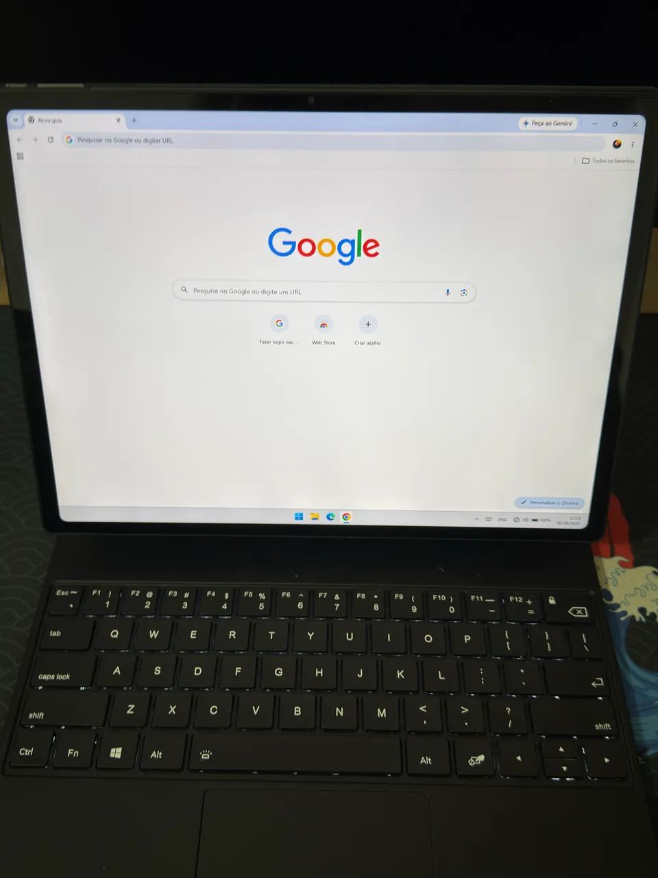 Notebook Tab 2 em 1 - Intel Celeron 16g RAM - Win 11 Pro - Fonte 220V do Carregador 