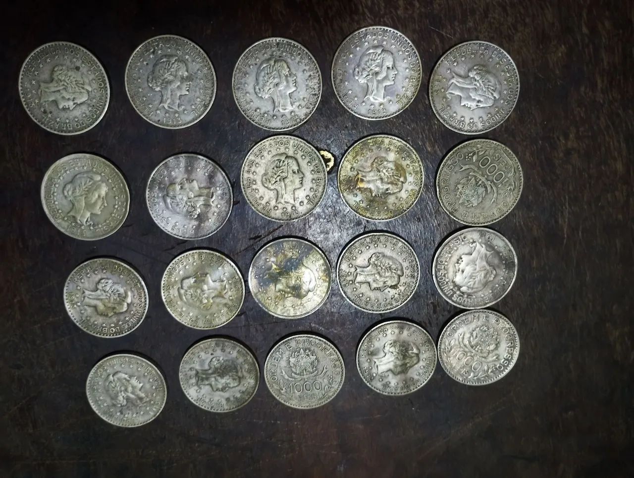20 moedas 1000 reis 1913 de prata  - Foto 2
