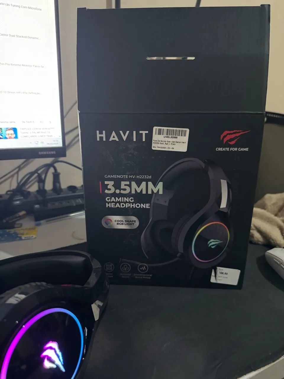 Headset gamer Havit H2232d