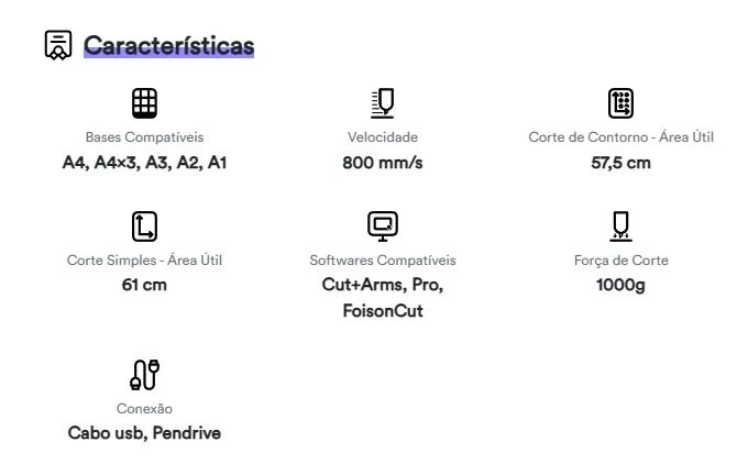 Plotter de Recorte Profissional FOISON - C24 PRO CAM  - Foto 2