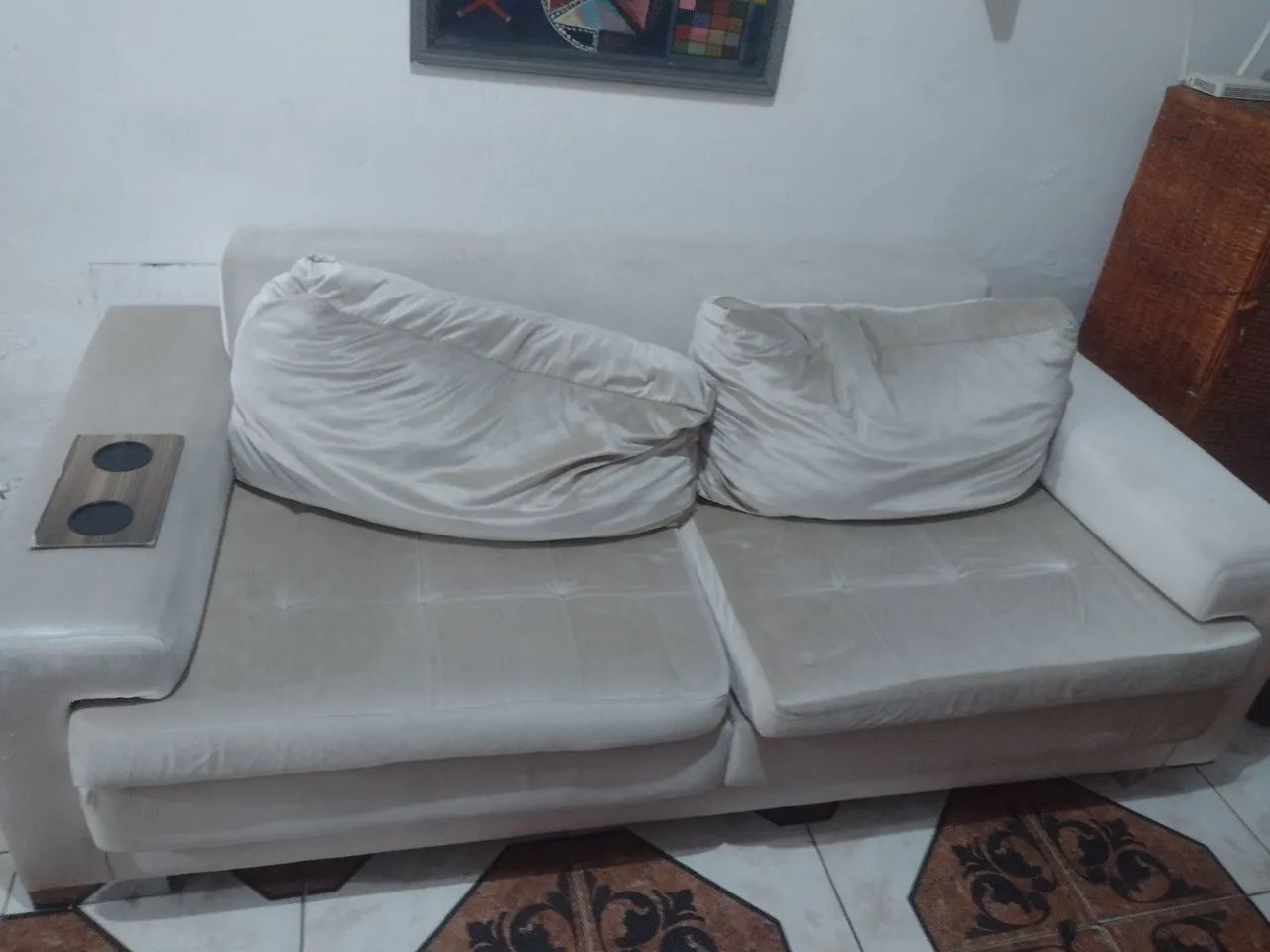 Sofá retrátil madeira pura vira uma cama de casal - Foto 5