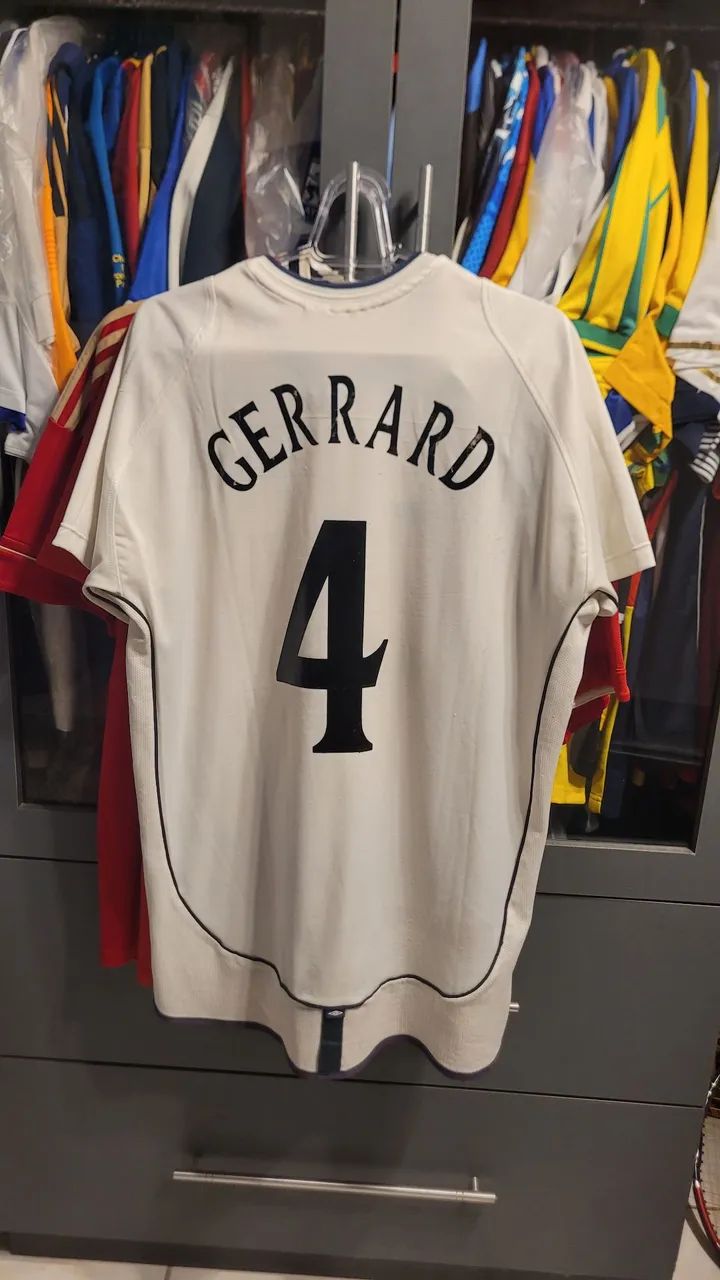 Camisa Inglaterra 2002 Gerrard #4 - Foto 2
