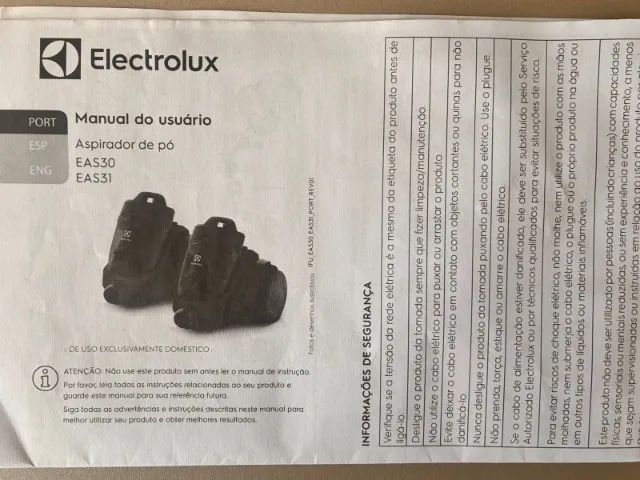 Aspirador Electrolux EAS 30 1600 w - Podemos parcelar em 3 x cartão direto conosco. - Foto 5