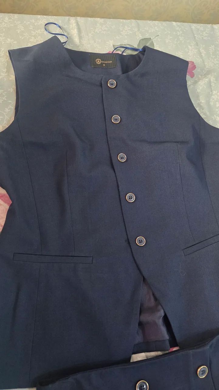 Conjunto alfaiataria azul marinho M - Foto 3