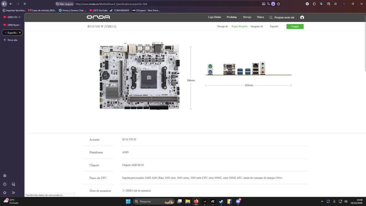PLACA MÃE DUEX B550ZGS - Foto 3