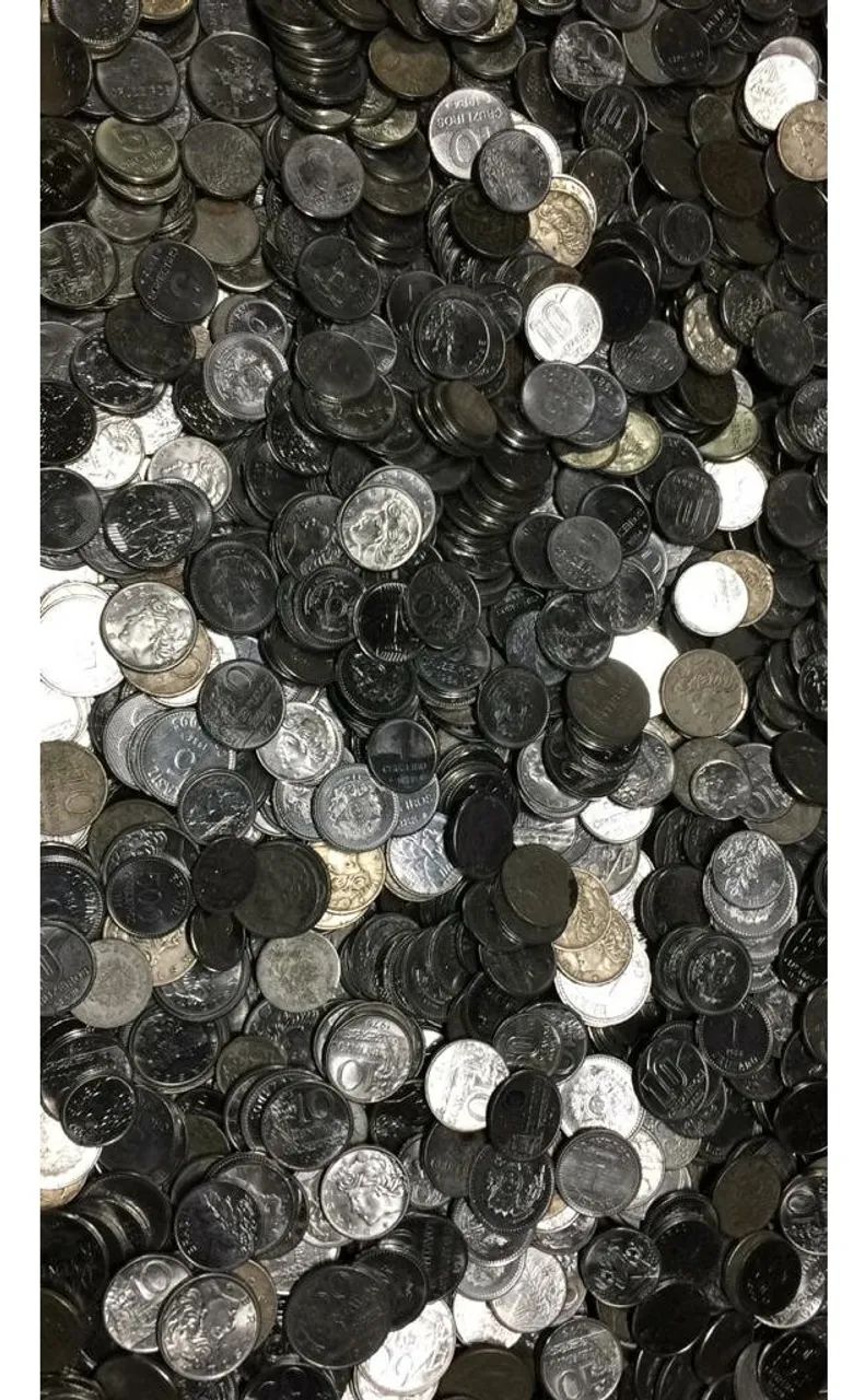10 kg de moedas inox variadas para coleção - Foto 2