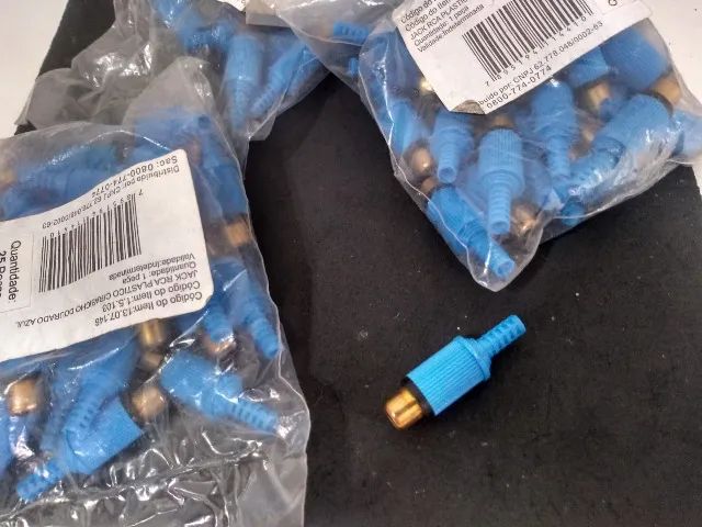 CONECTOR PLUG RCA FEMEA PLÁSTICO (75 pçs) - Foto 2