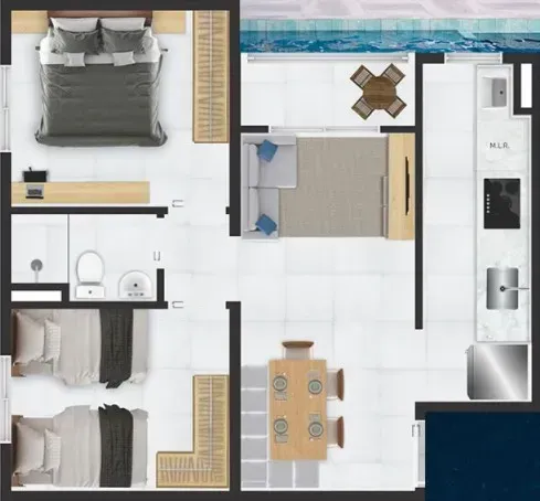 PLANTA 45m²