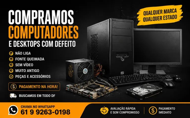 Compramos Computador com Defeito | Desktop | CPU | PC Antigo | Brasília DF - Foto 4