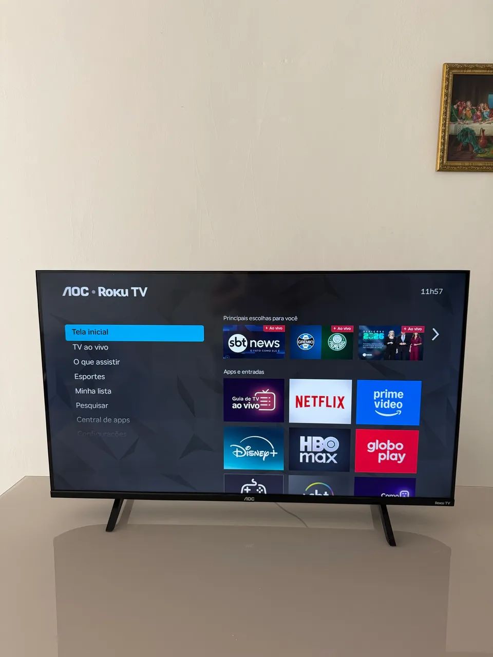 Smart TV LED AOC 40 Polegadas Full HD Roku